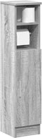 vidaXL - Badkamerkast - met - rolhouder - 20,5x22x90 - cm - grijs - sonoma - eiken