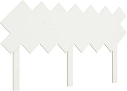 vidaXL - Hoofdbord - 151,5x3x81 - cm - massief - grenenhout - wit