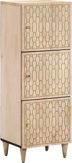 vidaXL - Hoge - kast - 40x33x110 - cm - massief - mangohout