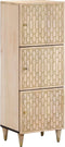 vidaXL - Hoge - kast - 40x33x110 - cm - massief - mangohout
