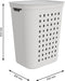 Rotho Jona - Wasmand 55L - Klapdeksel - Wit