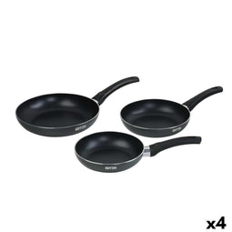 Pannenset Quttin Aluminium 24 cm 3 Onderdelen (4 Stuks)