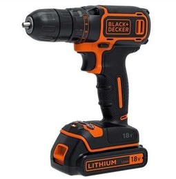 BLACK+DECKER BDCDC18 - Accu schroef-/boormachine - 2x 18V Lithium-Ion accu - zwart (2 stuks)