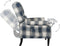 vidaXL Fauteuil stof blauw