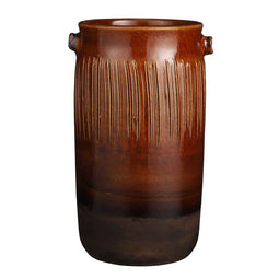 Casa Vivante chantel round flower pot ocher size in cm: 30 x 17