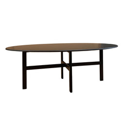 Home delight Coffee table Oak oval black