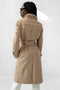 Waterproof Waistbelt RainCoat - Beige