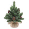 Black Box artificial Christmas tree with burlap derby - 30 x 20 cm - GREEN