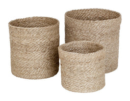 Home delight Basket Jute large gray set/3