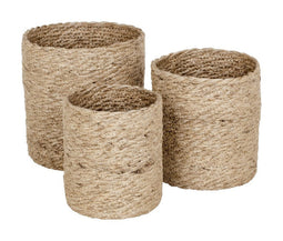 Home delight Basket Jute large gray set/3