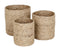 Home delight Basket Jute large gray set/3
