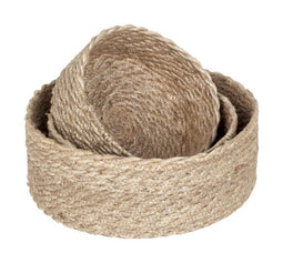 Home delight Bread basket jute natural gray set / 3