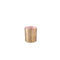 PTMD Melody Round Tealight Lily - H8 x Ø7 cm - Glass - Gold/pink