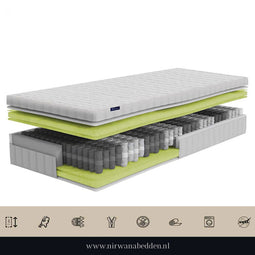 Nirwana Bedden - Pocket Diamond 350 v/m² Visco-NASA 26 cm