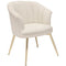 Dining Room Chair Tina Bouclé White Shell
