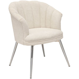 Dining Room Chair Tina Bouclé White Shell