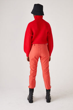 Water-Resistant Rain Pants - Red - White Stripe