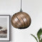 GOFURNIT Hanging lamp 'Mela' in walnut wood
