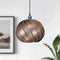 GOFURNIT Hanging lamp 'Mela' in walnut wood