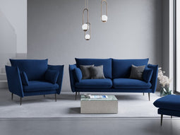 Micadoni Velvet Sofa "Agate" 2 Seats
