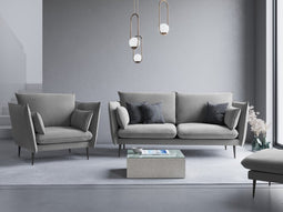 Micadoni Velvet Sofa "Agate" 2 Seats
