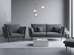 Micadoni Velvet Sofa "Agate" 2 Seats