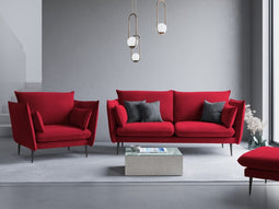 Micadoni Velvet Sofa "Agate" 2 Seats