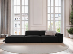 Micadoni Left Velvet Sofa "Jodie" 3 Seats