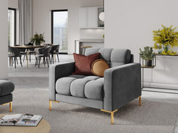 Micadoni Velvet Armchair "Mamaia" 1 Seat
