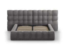 Micadoni Velvet Storage Bed With Double Headboard "Mamaia"