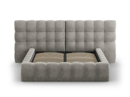 Micadoni Velvet Storage Bed With Double Headboard "Mamaia"