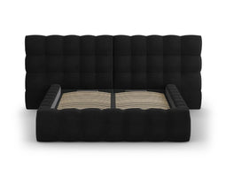 Micadoni Velvet Storage Bed With Double Headboard "Mamaia"