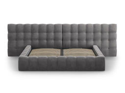 Micadoni Velvet Storage Bed With Double Headboard "Mamaia"