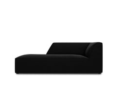 Micadoni Velvet Chaise Longue Left "Ruby" 1 Seat