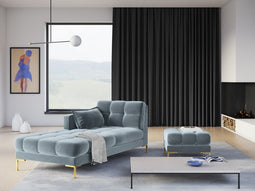 Micadoni Velvet Chaise Longue Left "Mamaia" 1 Seat