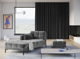 Micadoni Velvet Chaise Longue Left "Mamaia" 1 Seat