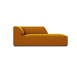 Micadoni Velvet Chaise Longue Right "Ruby" 1 Seat