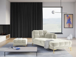 Micadoni Velvet Chaise Longue Right "Mamaia" 1 Seat