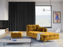 Micadoni Velvet Chaise Longue Right "Mamaia" 1 Seat