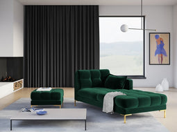 Micadoni Velvet Chaise Longue Right "Mamaia" 1 Seat