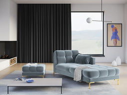 Micadoni Velvet Chaise Longue Right "Mamaia" 1 Seat