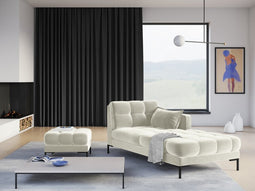 Micadoni Velvet Chaise Longue Right "Mamaia" 1 Seat