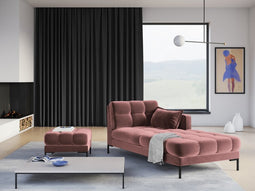 Micadoni Velvet Chaise Longue Right "Mamaia" 1 Seat