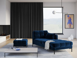 Micadoni Velvet Chaise Longue Right "Mamaia" 1 Seat