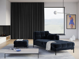 Micadoni Velvet Chaise Longue Right "Mamaia" 1 Seat