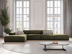 Micadoni Velvet Left Corner Sofa "Jodie" 5 Seats