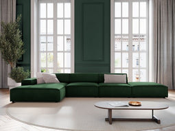 Micadoni Velvet Left Corner Sofa "Jodie" 5 Seats