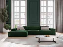 Micadoni Velvet Left Corner Sofa "Jodie" 4 Seats