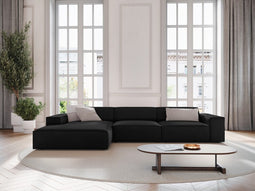 Micadoni Velvet Left Corner Sofa "Jodie" 4 Seats