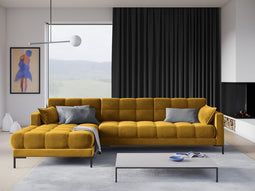 Micadoni Velvet Left Corner Sofa "Mamaia" 5 Seats